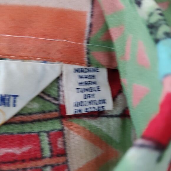 sheer rare Vintage circus tiger lion button down shirt Sz XS - Picture 7 of 8